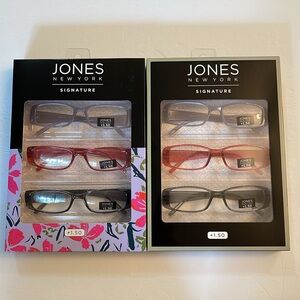 Jones New York Signature Designer Reading Glasses 3 Pieces +1.50 New